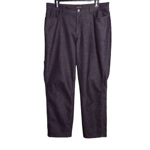 Lafayette 148 New York black tapered crop jeans 12